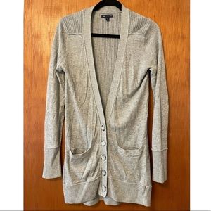 GAP Long Knitted Cardigan Gray Small
